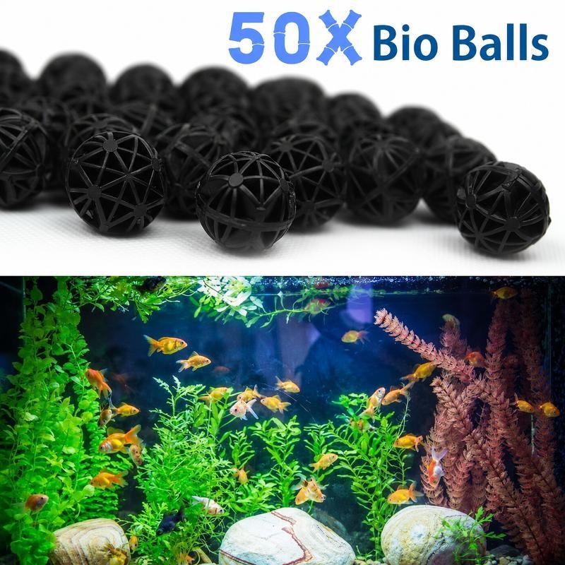 Fish Tank Filter Aquarium - 50 szt. 16mm Kulki Filtracyjne do